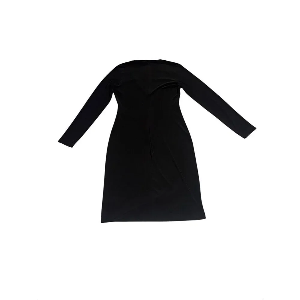 NORMA KAMALI x REVOLVE black Long Sleeve v neck stretchy mini Dress size medium